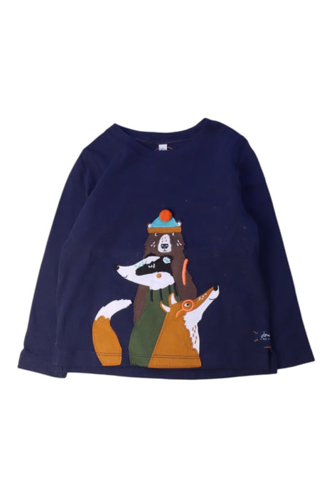 A Navy Long Sleeve T Shirts from Joules in size 3T for boy. (Front View)