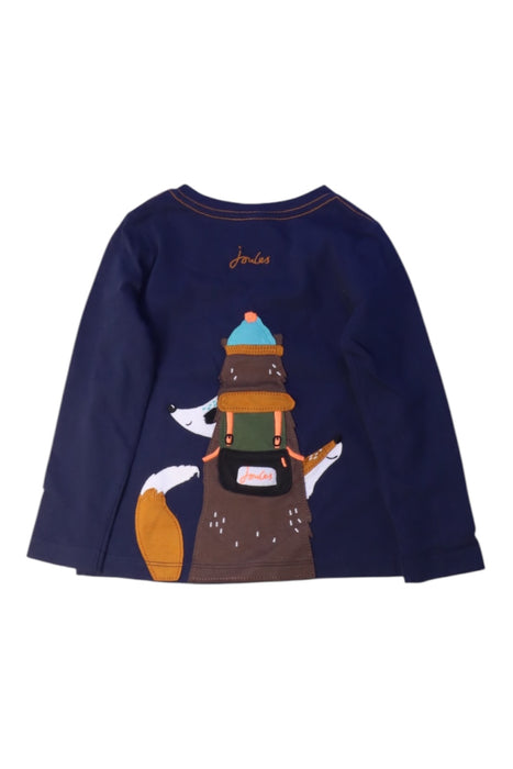 A Navy Long Sleeve T Shirts from Joules in size 3T for boy. (Back View)