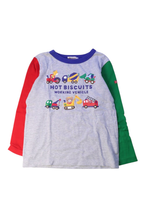A Multicolour Long Sleeve T Shirts from Miki House in size 4T for boy. (Front View)
