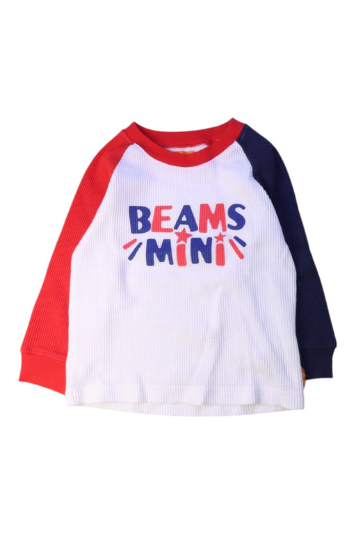A Red Long Sleeve T Shirts from BEAMS in size 2T for boy. (Front View)