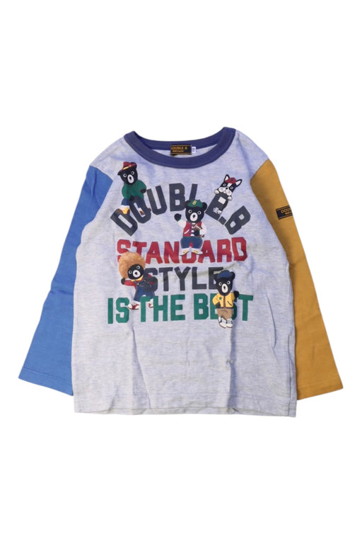 A Multicolour Long Sleeve T Shirts from Miki House in size 4T for boy. (Front View)