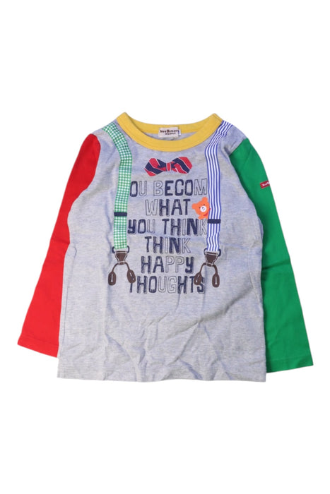 A Multicolor Long Sleeve Tops from Miki House in size 4T for boy. (Front View)