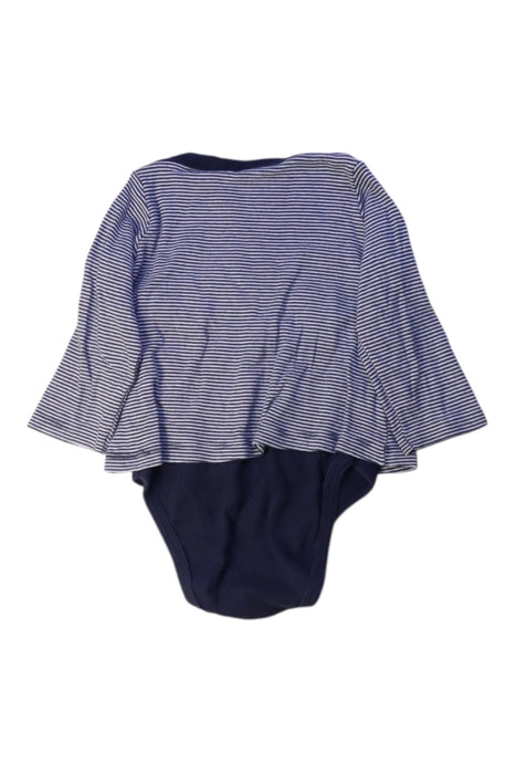 A Navy Long Sleeve Bodysuits from Petit Bateau in size 6-12M for boy. (Back View)