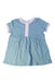 A Blue Short Sleeve Dresses from Petit Bateau in size 6-12M for girl. (Front View)