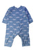 A Blue Long Sleeve Rompers from Petit Bateau in size 6-12M for girl. (Back View)