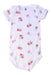 A White Short Sleeve Bodysuits from Petit Bateau in size 6-12M for girl. (Front View)