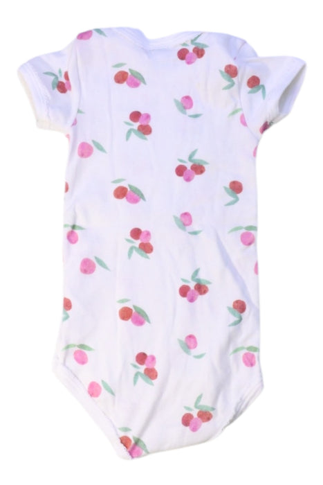A White Short Sleeve Bodysuits from Petit Bateau in size 6-12M for girl. (Back View)
