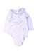 A White Long Sleeve Bodysuits from Cyrillus in size 6-12M for girl. (Front View)