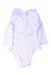 A White Long Sleeve Bodysuits from Cyrillus in size 6-12M for girl. (Back View)