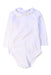 A White Long Sleeve Bodysuits from Cyrillus in size 6-12M for girl. (Front View)