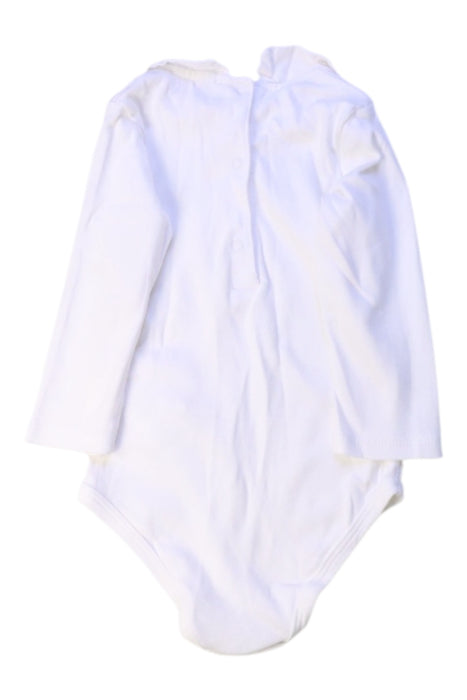 A White Long Sleeve Bodysuits from Cyrillus in size 6-12M for girl. (Back View)