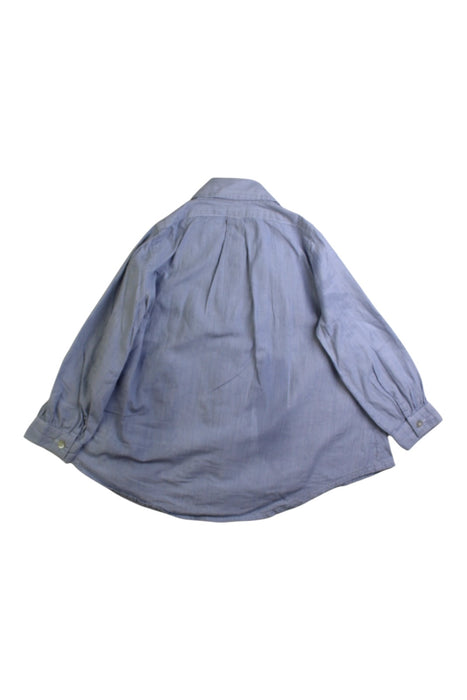 A Blue Long Sleeve Shirts from Seed in size 12-18M for girl. (Back View)