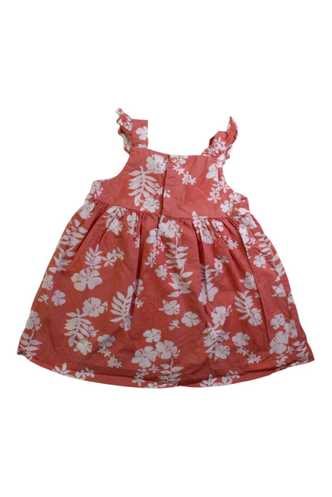 A Pink Sleeveless Dresses from Petit Bateau in size 6-12M for girl. (Back View)