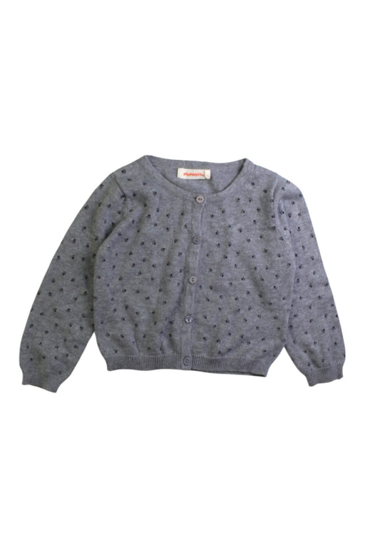 A Grey Cardigans from Momonittu in size 12-18M for girl. (Front View)