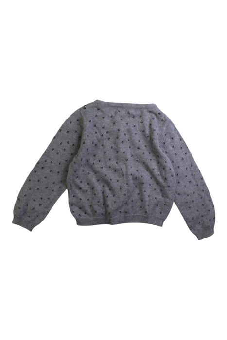 A Grey Cardigans from Momonittu in size 12-18M for girl. (Back View)