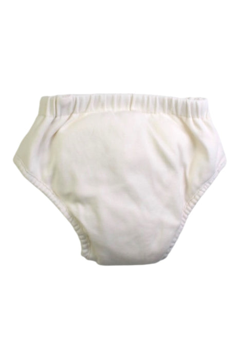 A White Swim Diapers from Charlie Banana in size 4T for neutral. (Back View)