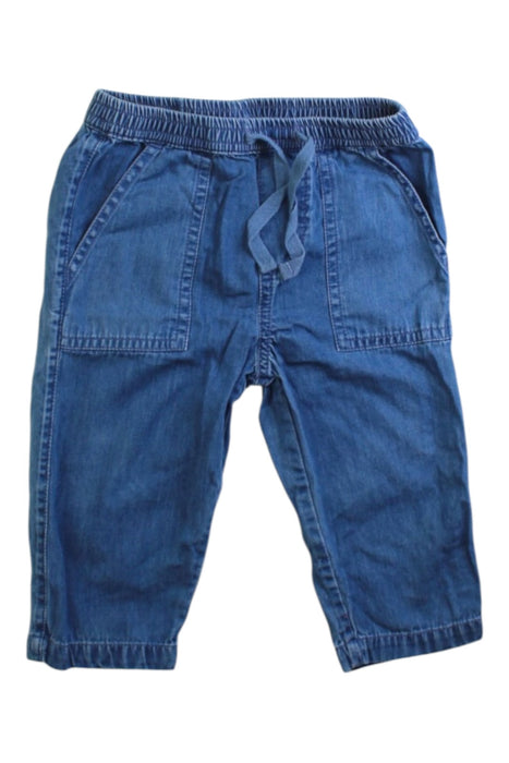 A Blue Jeans from Bonton in size 6-12M for neutral. (Front View)