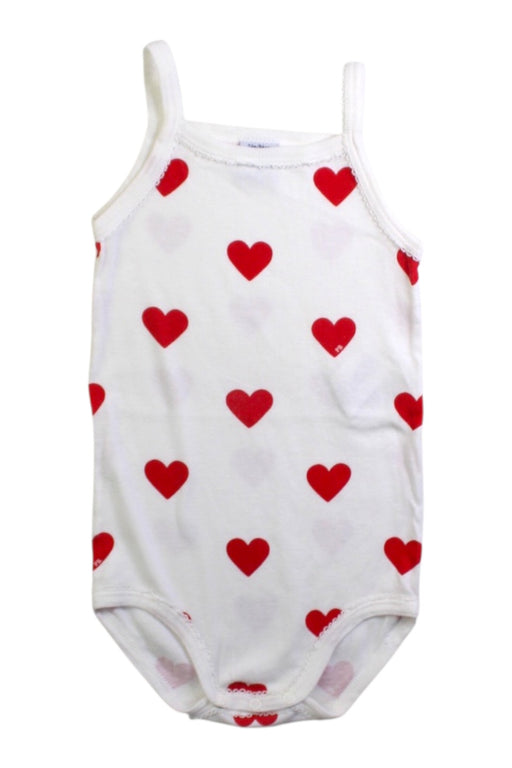 A White Sleeveless Bodysuits from Petit Bateau in size 18-24M for girl. (Front View)