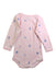 A Pink Long Sleeve Bodysuits from Petit Bateau in size 6-12M for girl. (Back View)