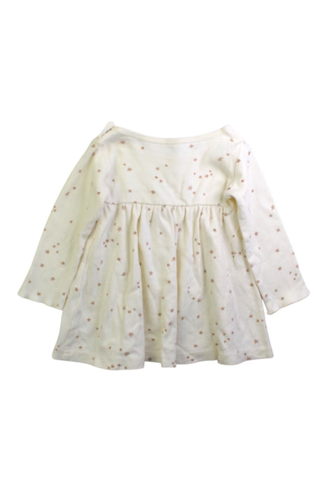 A Ivory Long Sleeve Tops from Quincy Mae in size 2T for girl. (Back View)