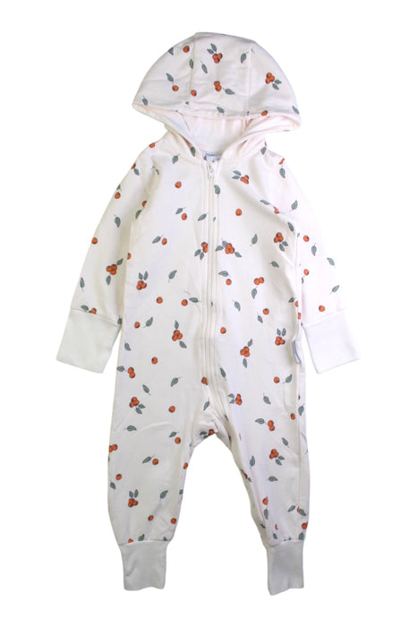 A White Onesies from Polarn O. Pyret in size 6-12M for neutral. (Front View)