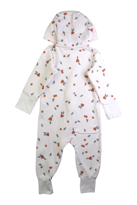 A White Onesies from Polarn O. Pyret in size 6-12M for neutral. (Back View)