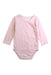 A Pink Long Sleeve Bodysuits from Michael Kors in size 6-12M for girl. (Front View)