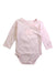 A Pink Long Sleeve Bodysuits from Michael Kors in size 3-6M for girl. (Front View)