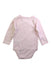 A Pink Long Sleeve Bodysuits from Michael Kors in size 3-6M for girl. (Back View)