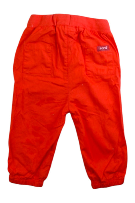 A Red Casual Pants from Seed in size 6-12M for boy. (Back View)