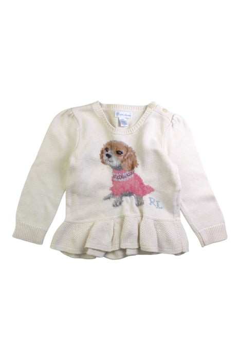 A Ivory Knit Sweaters from Ralph Lauren in size 2T for girl. (Front View)
