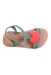 A Green Sandals from Ipanema in size 12-18M for girl. (Front View)