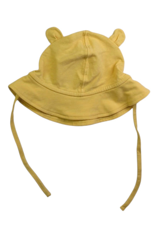 A Yellow Sun Hats from Polarn O. Pyret in size 3-6M for neutral. (Front View)