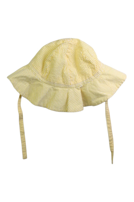 A Yellow Sun Hats from Petit Bateau in size 12-18M for girl. (Back View)