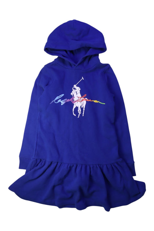 A Blue Long Sleeve Dresses from Polo Ralph Lauren in size 6T for girl. (Front View)