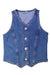 A Blue Dress Up Vests from Abercrombie & Fitch in size 7Y for girl. (Front View)
