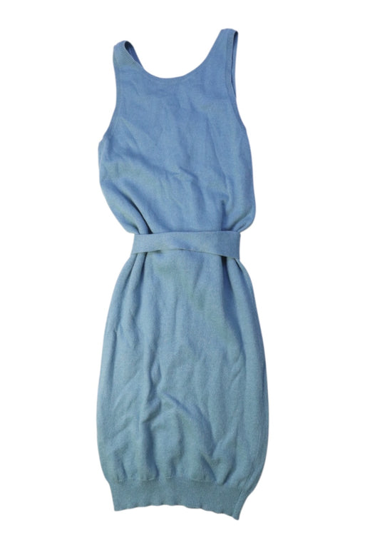 A Blue Sleeveless Dresses from Excuse My French in size 6T for girl. (Front View)