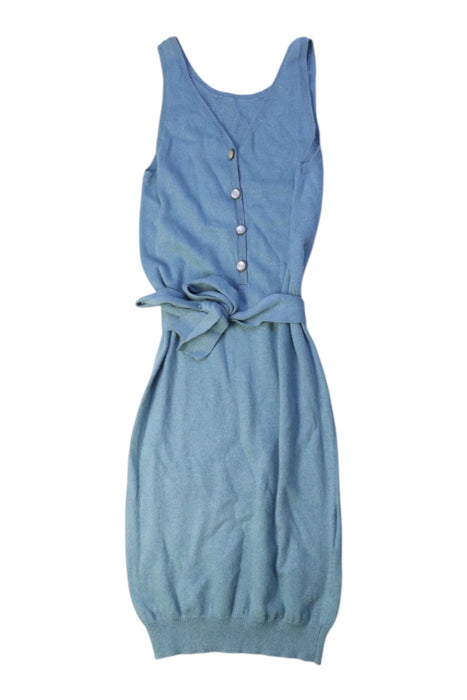 A Blue Sleeveless Dresses from Excuse My French in size 6T for girl. (Back View)