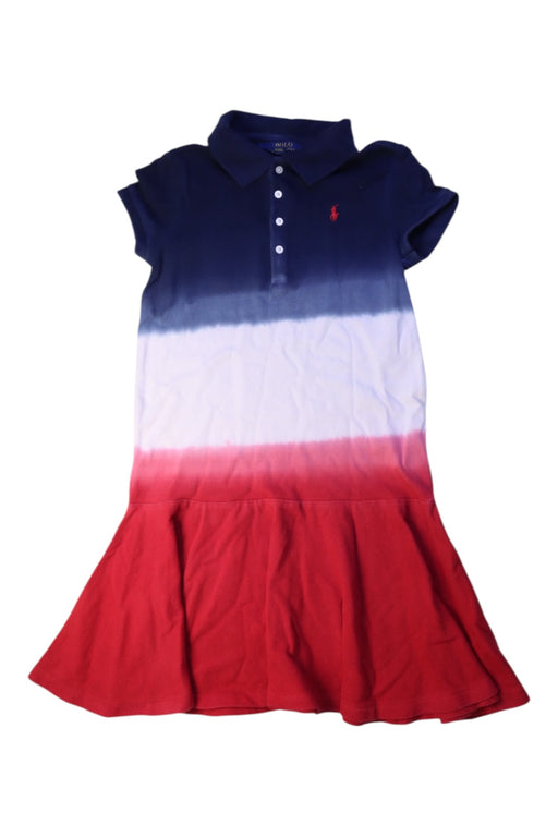 A Red Short Sleeve Dresses from Polo Ralph Lauren in size 6T for girl. (Front View)