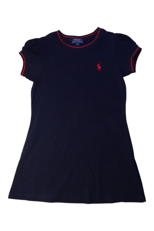 A Navy Short Sleeve Dresses from Polo Ralph Lauren in size 6T for girl. (Front View)