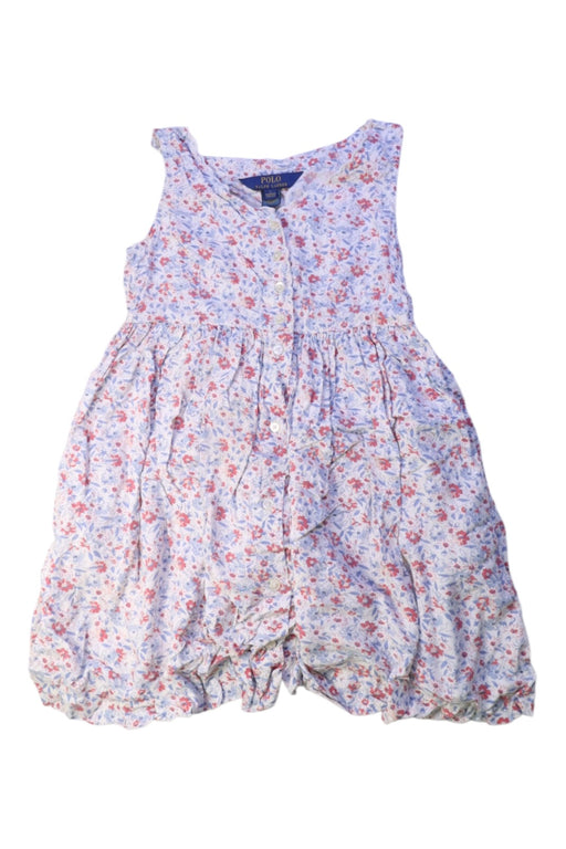 A Pink Sleeveless Rompers from Polo Ralph Lauren in size 7Y for girl. (Front View)