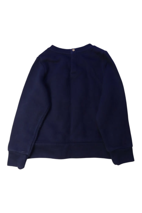 A Navy Crewneck Sweatshirts from Jacadi in size 6T for girl. (Back View)
