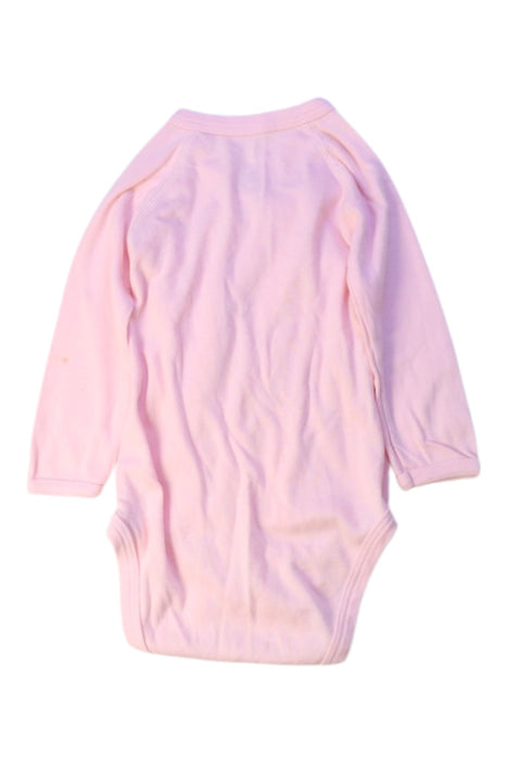 A Pink Long Sleeve Bodysuits from Petit Bateau in size 3-6M for girl. (Back View)