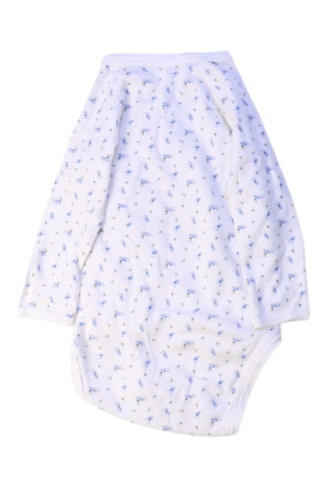 A White Long Sleeve Bodysuits from Petit Bateau in size 3-6M for girl. (Back View)