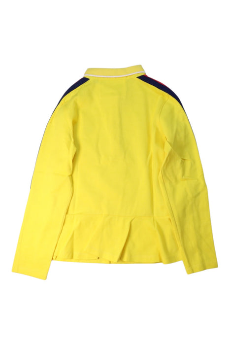 A Yellow Long Sleeve Polos from Ferrari in size 9Y for girl. (Back View)