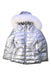 A Silver Puffer/Quilted Coats & Outerwear from Yves Salomon in size 6T for girl. (Front View)