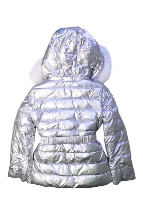 A Silver Puffer/Quilted Coats & Outerwear from Yves Salomon in size 6T for girl. (Back View)