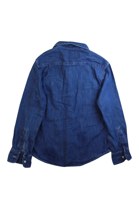 A Blue Long Sleeve Shirts from Crewcuts in size 10Y for boy. (Back View)