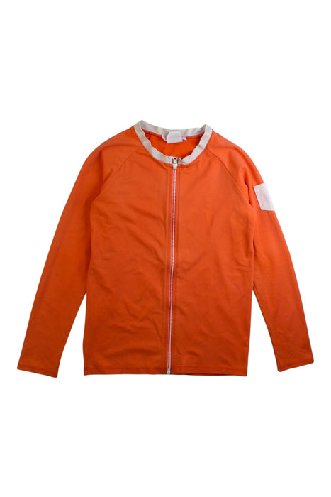 A Orange Rash Guards from Folpetto in size 9Y for boy. (Front View)