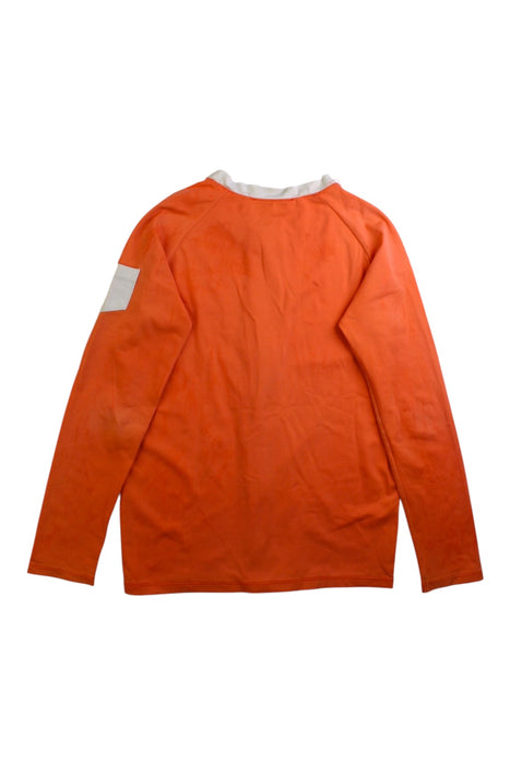 A Orange Rash Guards from Folpetto in size 9Y for boy. (Back View)